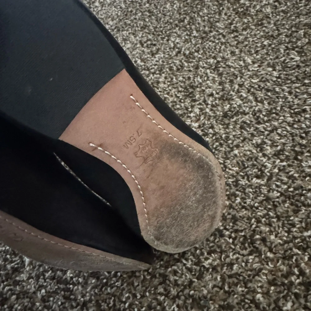 Tory Burch Chase Tortoise shell‎ bow Ballerina flats size 7.5 soft leather